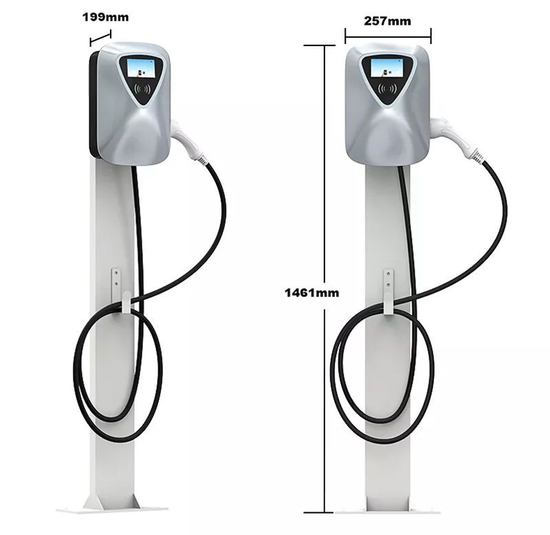 Dimension of type 2 wallbox electric car charger
